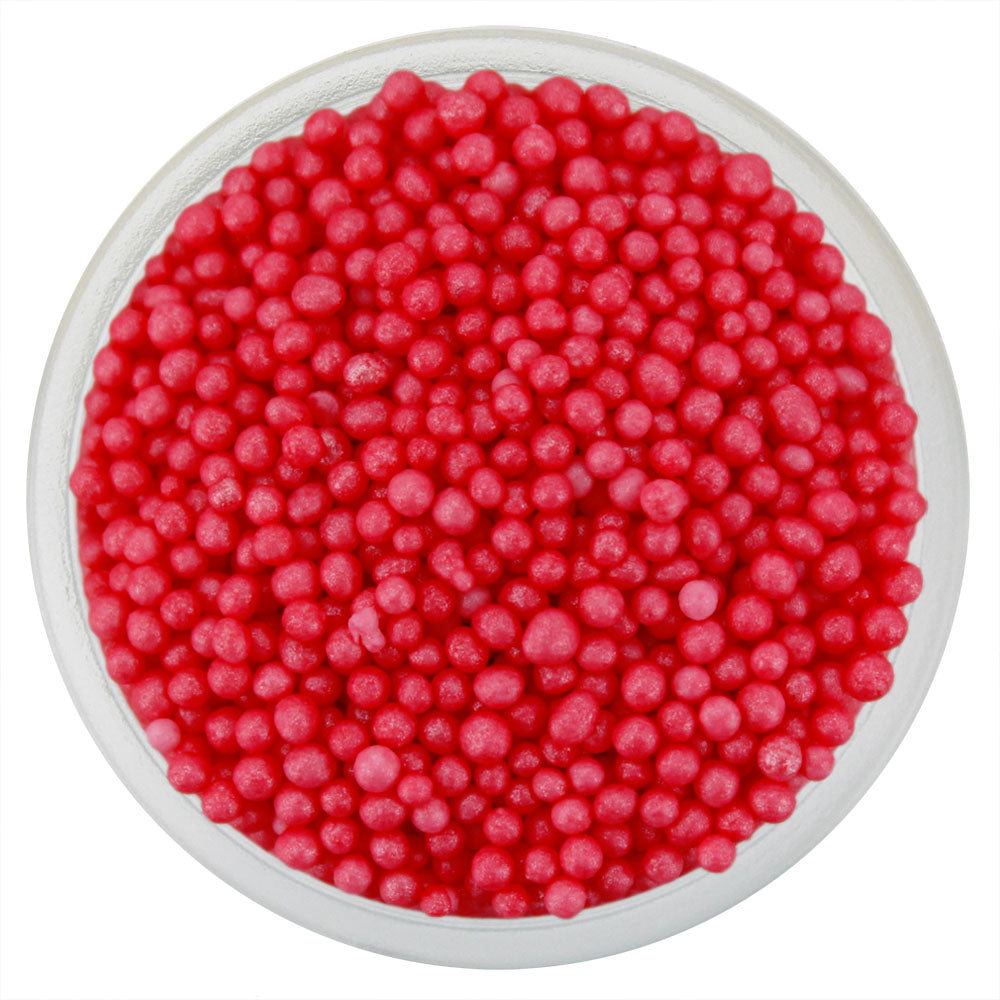 Pearly Cherry Red Nonpareils