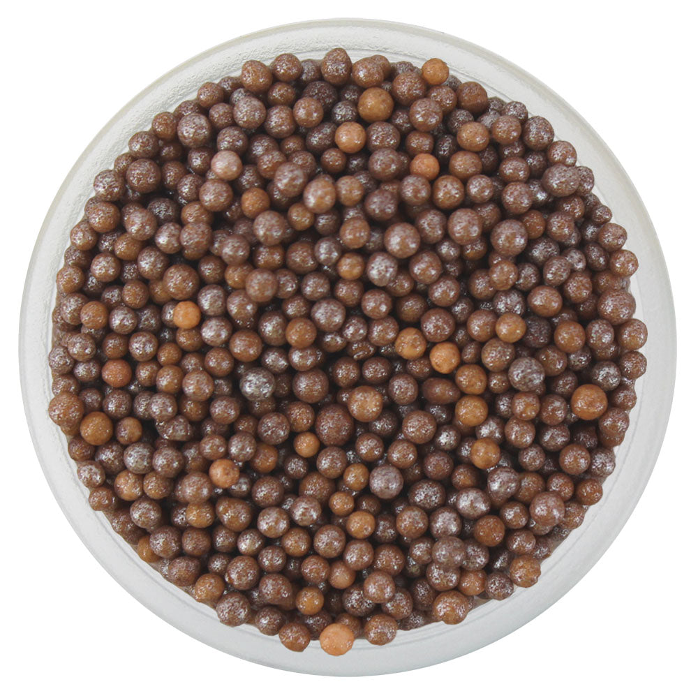 Pearly Dark Toffee Brown Nonpareils