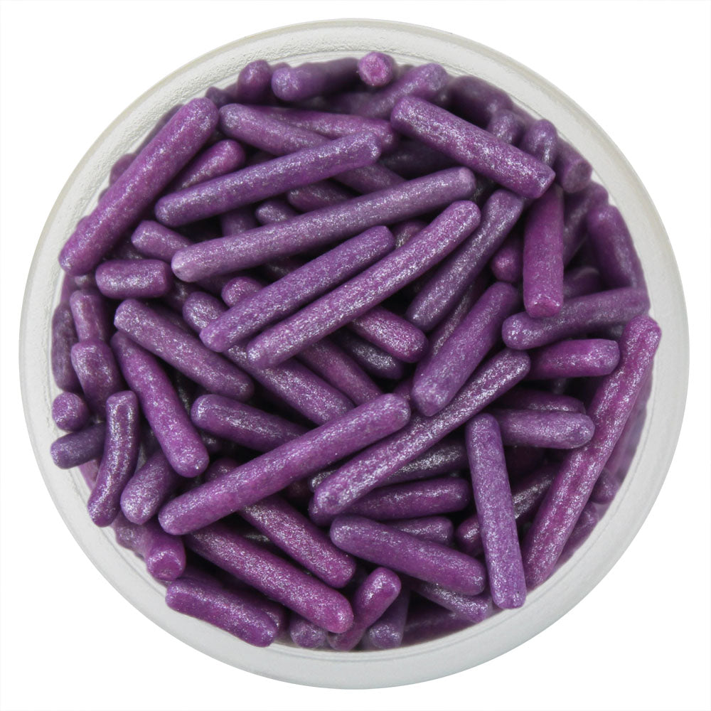 Pearly Deep Plum Purple Thin Jimmies