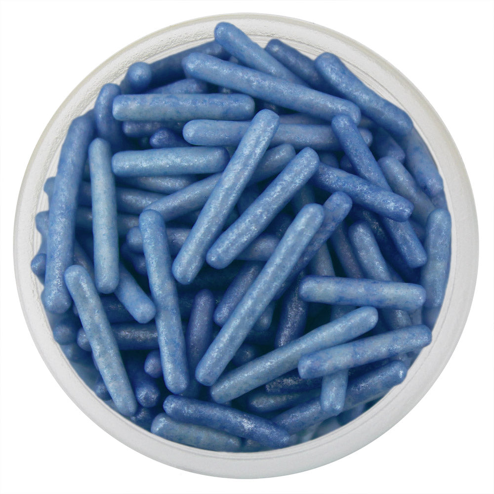 Pearly Gingham Blue Thin Jimmies