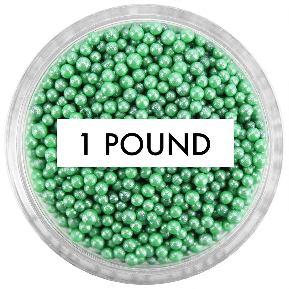 Pearly Green Non-Pareils 1 LB