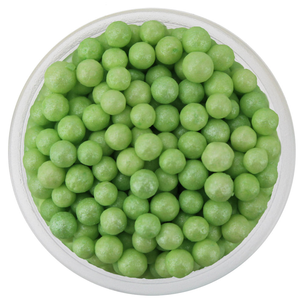 Pearly Light Apple Green Sugar Pearls 3MM