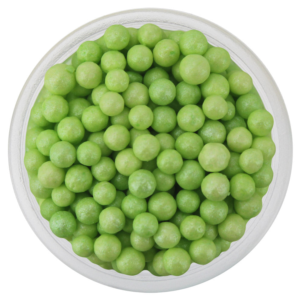 Pearly Light Apple Green Sugar Pearls 3MM