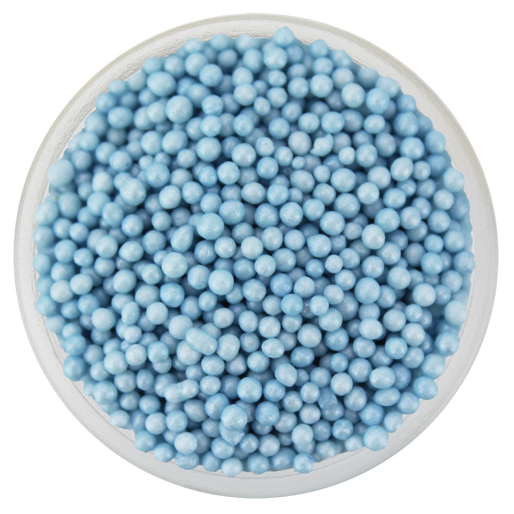 Pearly Light Gingham Blue Nonpareils