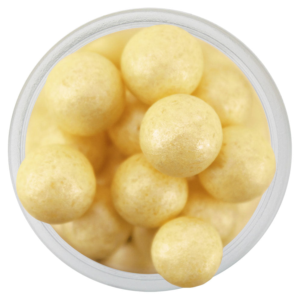 Pearly Light Lemon Yellow Sugar Pearls 10MM