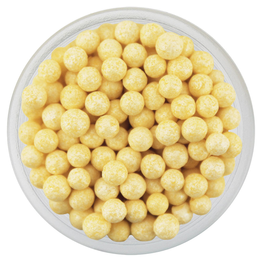 Pearly Light Lemon Yellow Sugar Pearls 3MM