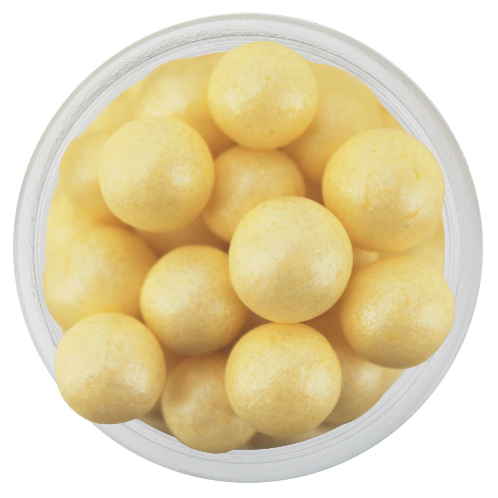 Pearly Light Lemon Yellow Sugar Pearls 8MM