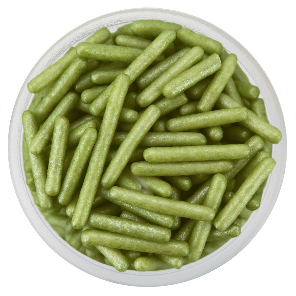 Pearly Light Moss Green Thin Jimmies