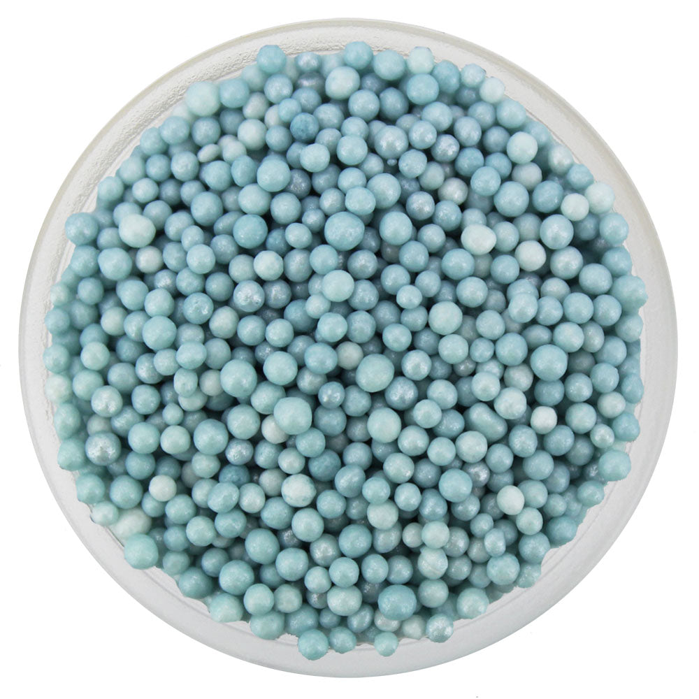 Pearly Pale Antique Blue Nonpareils