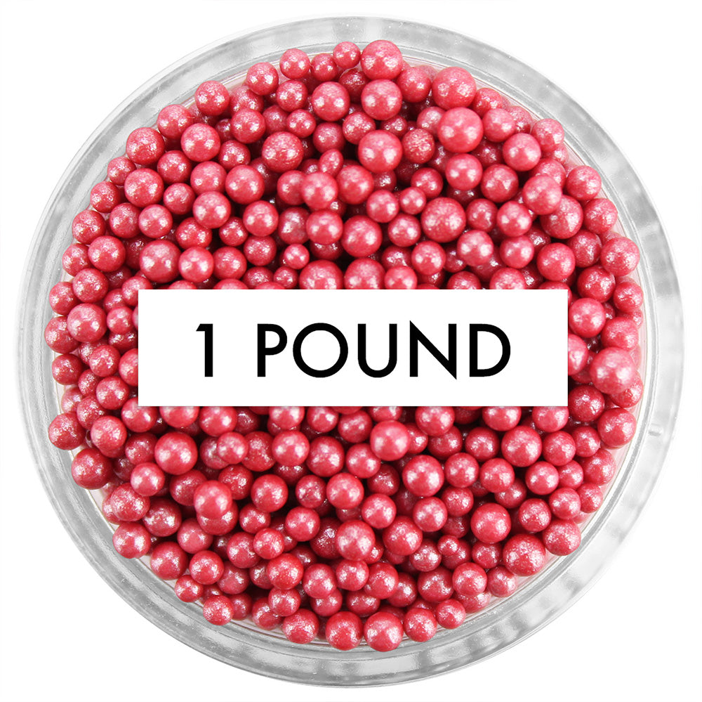 Pearly Red Non-Pareils 1 LB