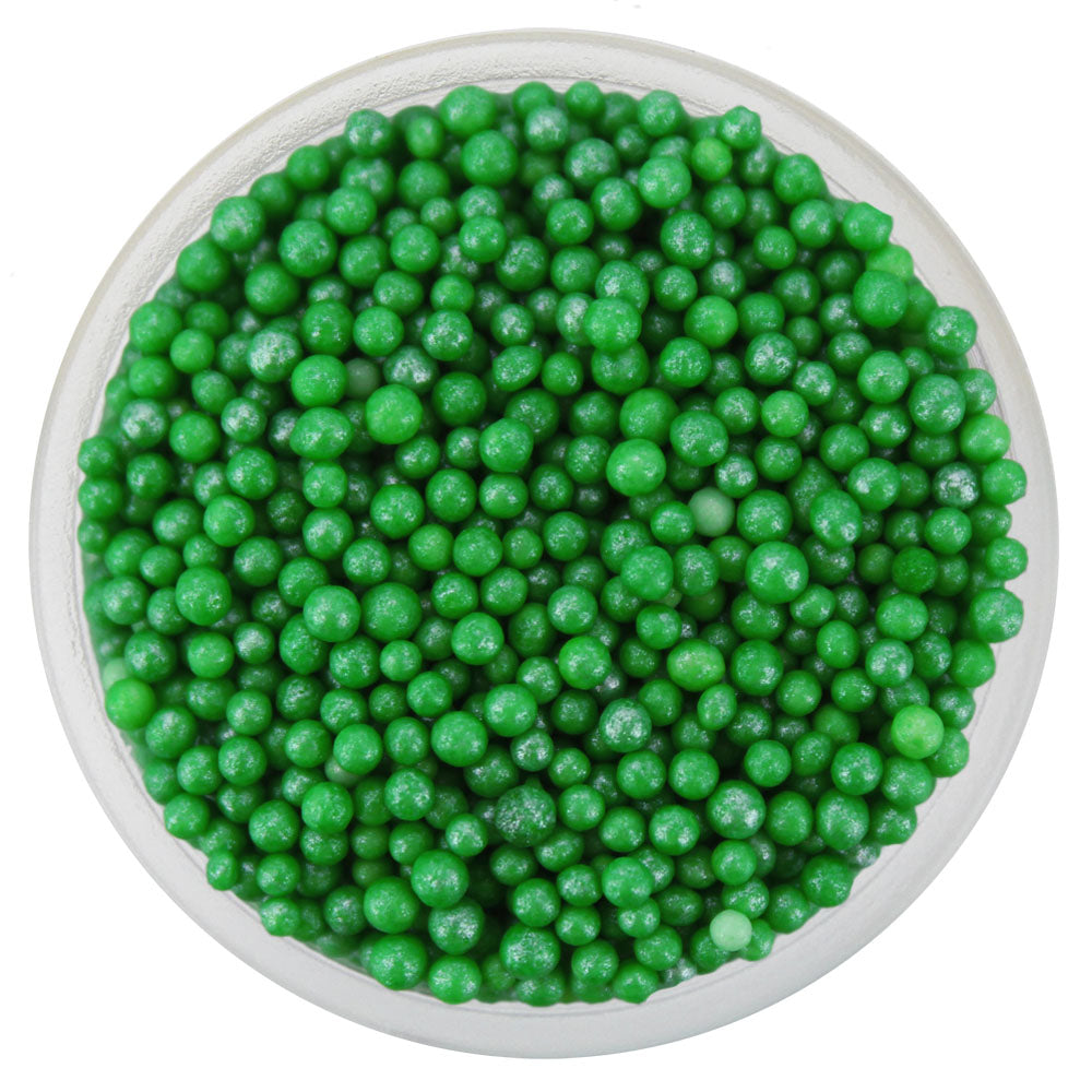Pearly Spring Green Nonpareils