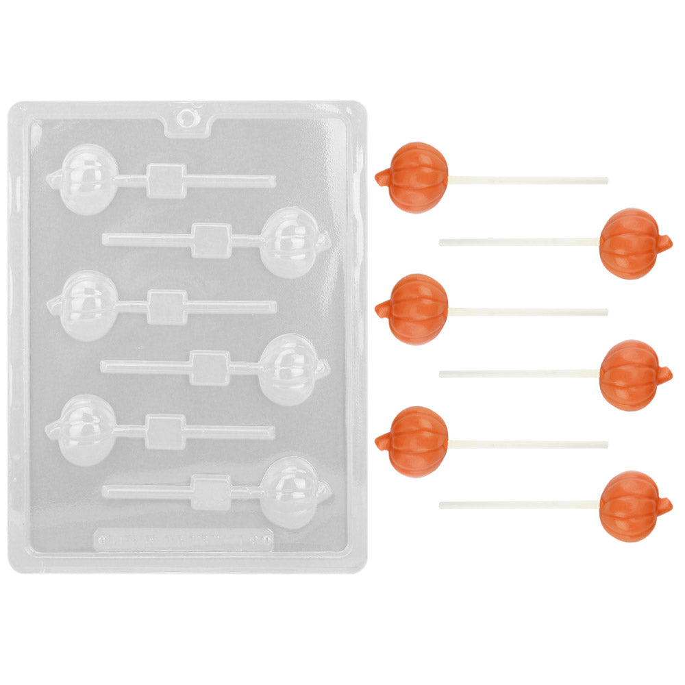 Pumpkin Lollipop Chocolate Mold