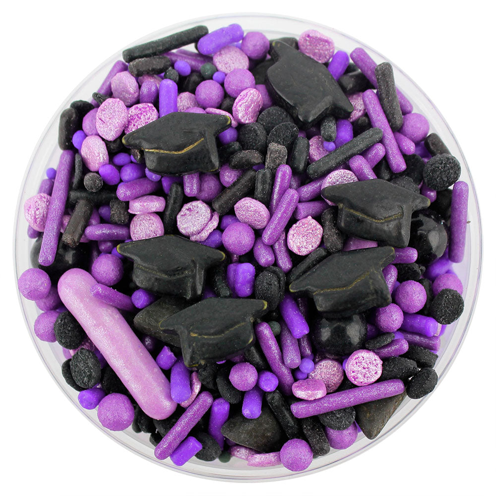 Purple & Black Graduation Sprinkle Blend
