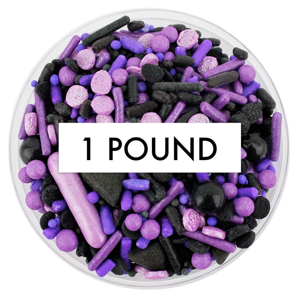 Purple & Black Team Spirit Sprinkle Blend 1 LB