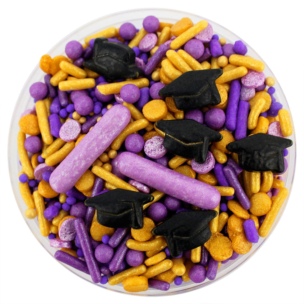 Purple & Gold Graduation Sprinkle Blend