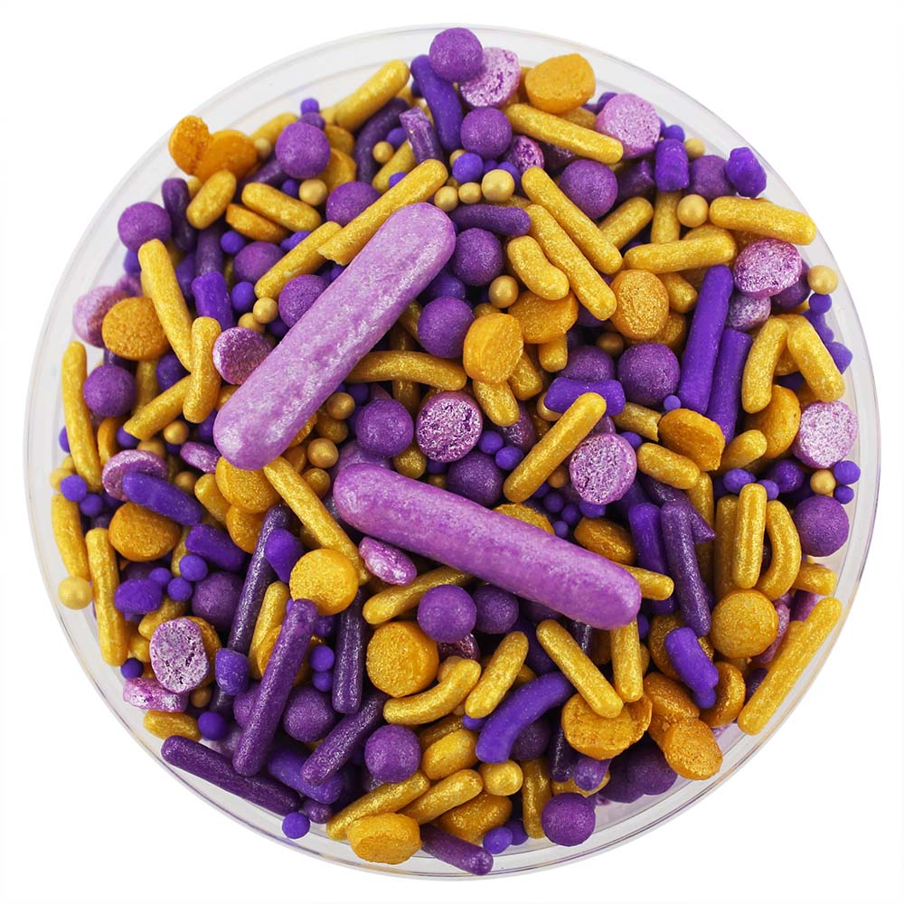 Purple & Gold Team Spirit Sprinkle Blend