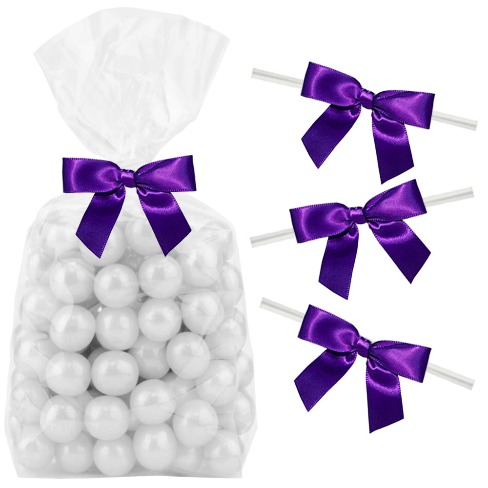 Purple Twist Tie Bows