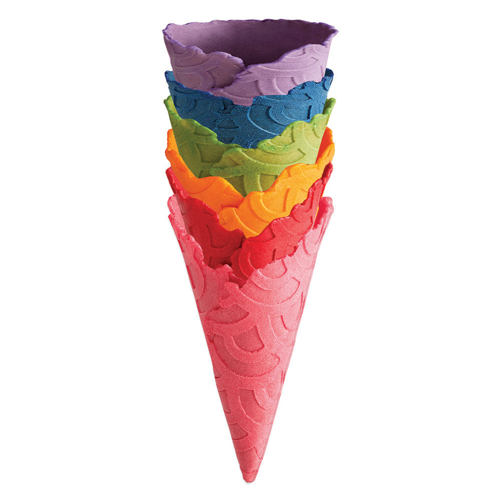 Rainbow Dipped Waffle Cones - Just a Taste