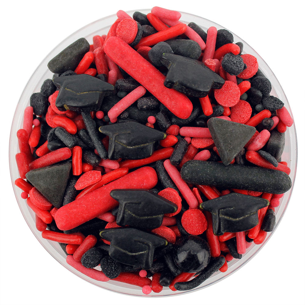 Red & Black Graduation Sprinkle Blend