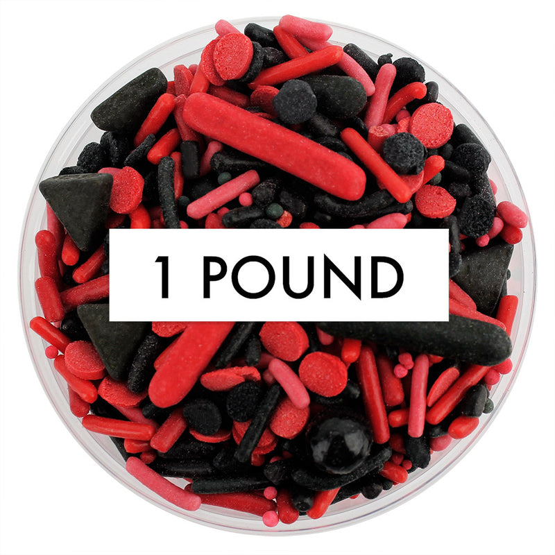 Red & Black Team Spirit Sprinkle Blend 1 LB – Layer Cake Shop