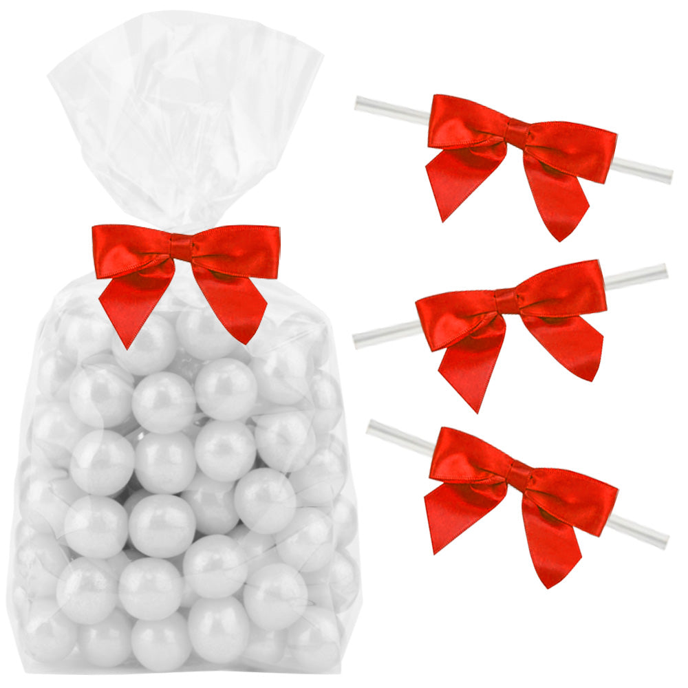 Red Twist Tie Bows