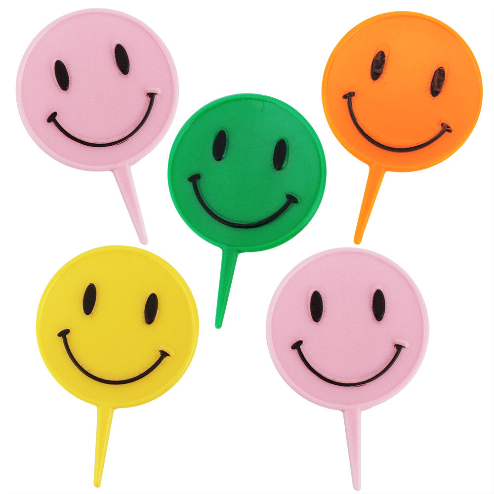 Retro Smiley Face Picks