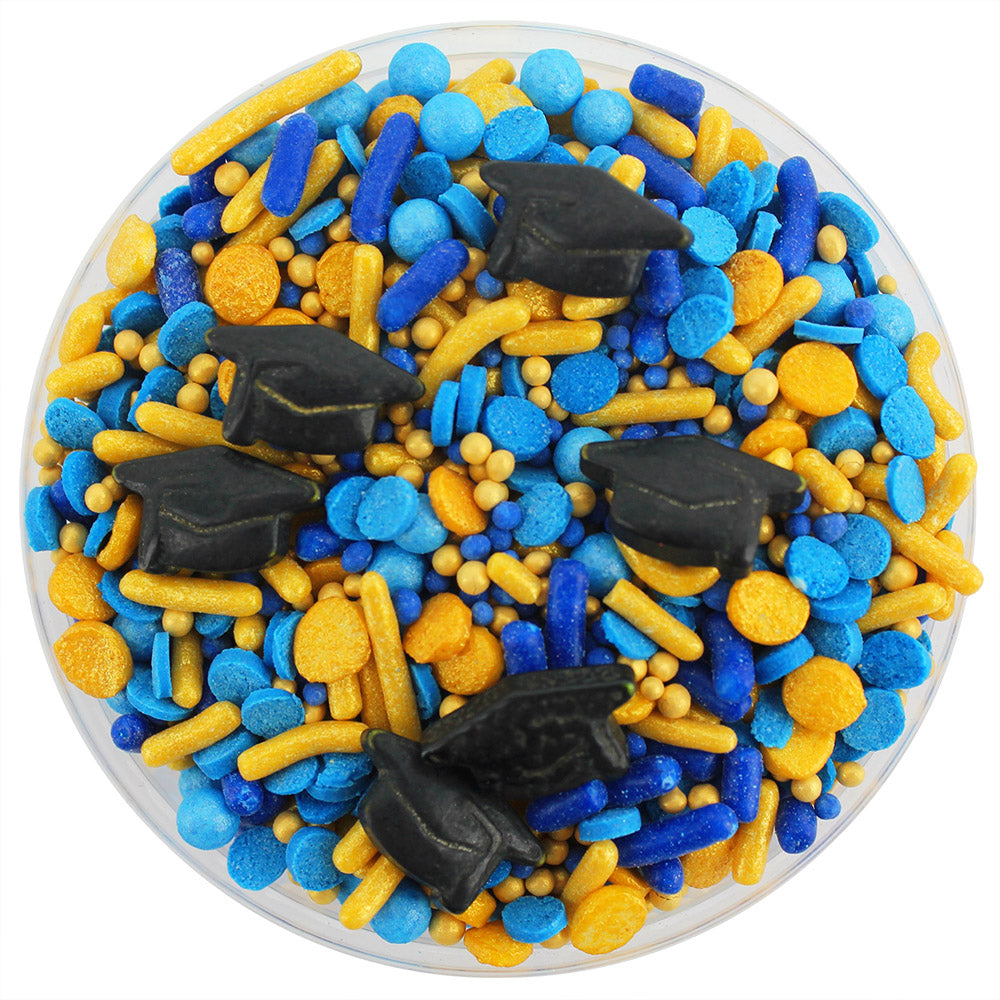 Royal Blue & Gold Graduation Sprinkle Blend