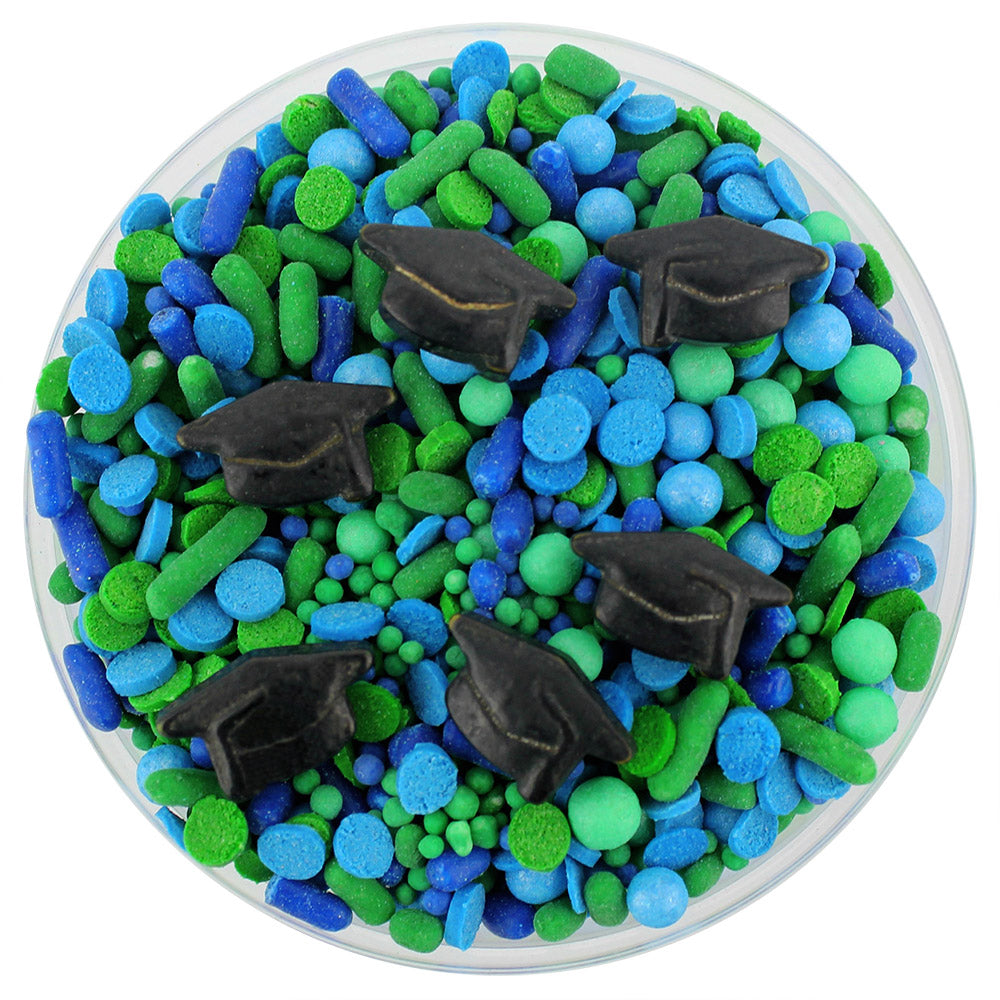 Royal Blue & Green Graduation Sprinkle Blend