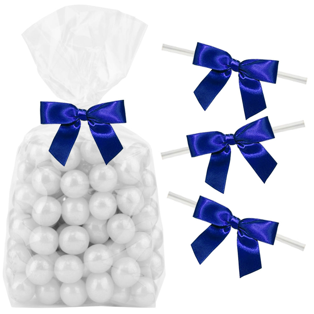 Royal Blue Twist Tie Bows