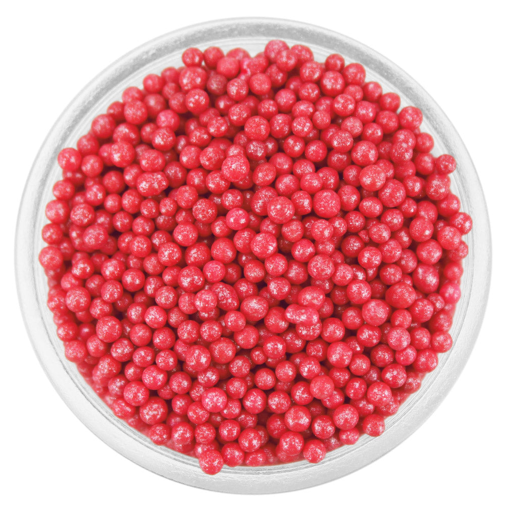 Pearly Red Raspberry Nonpareils