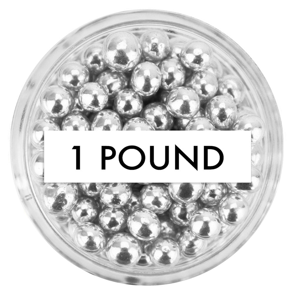 Silver Dragees 4MM 1 LB