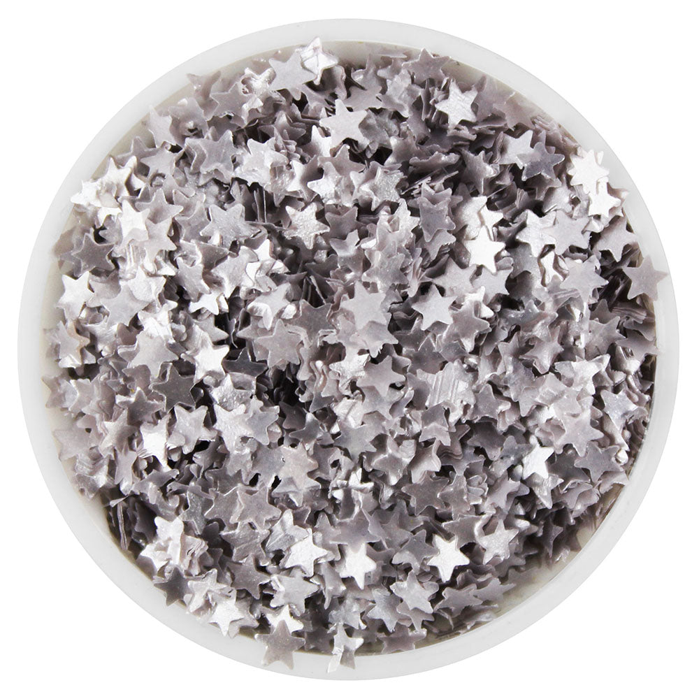 Silver Star Edible Glitter