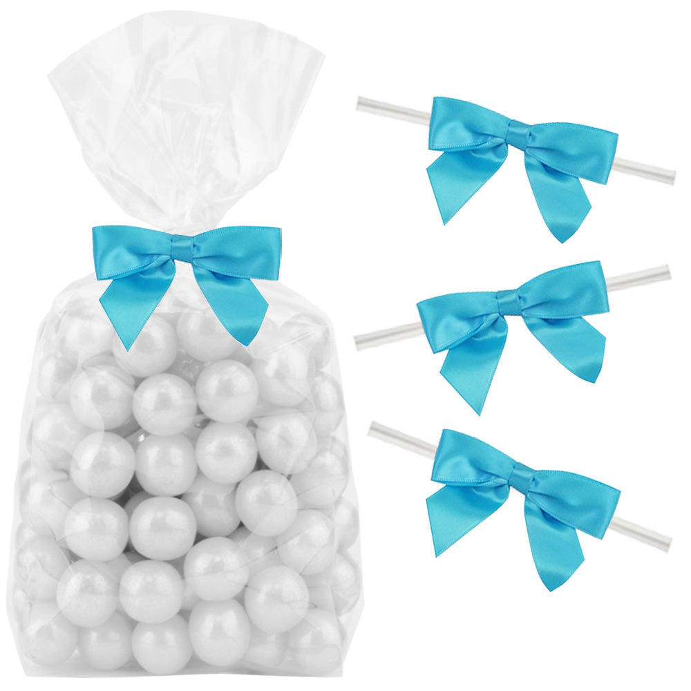 Sky Blue Twist Tie Bows