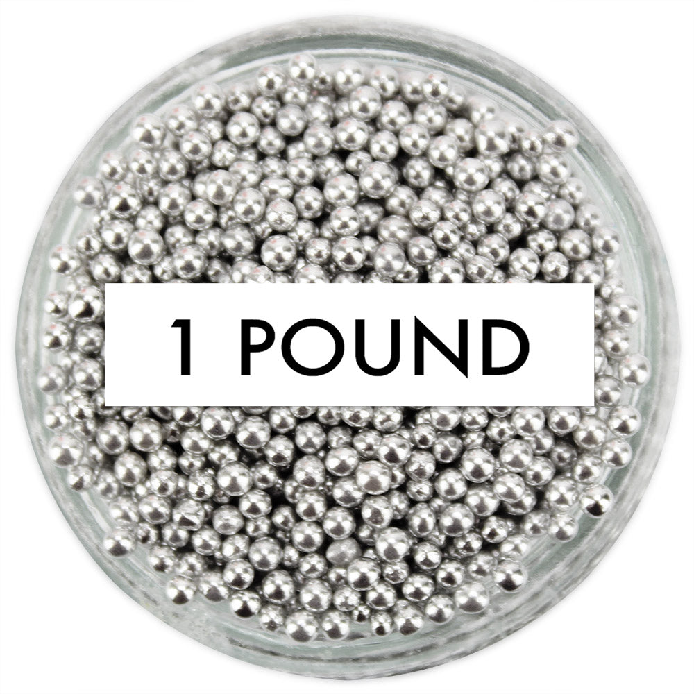 Silver Dragees 2MM 1 LB
