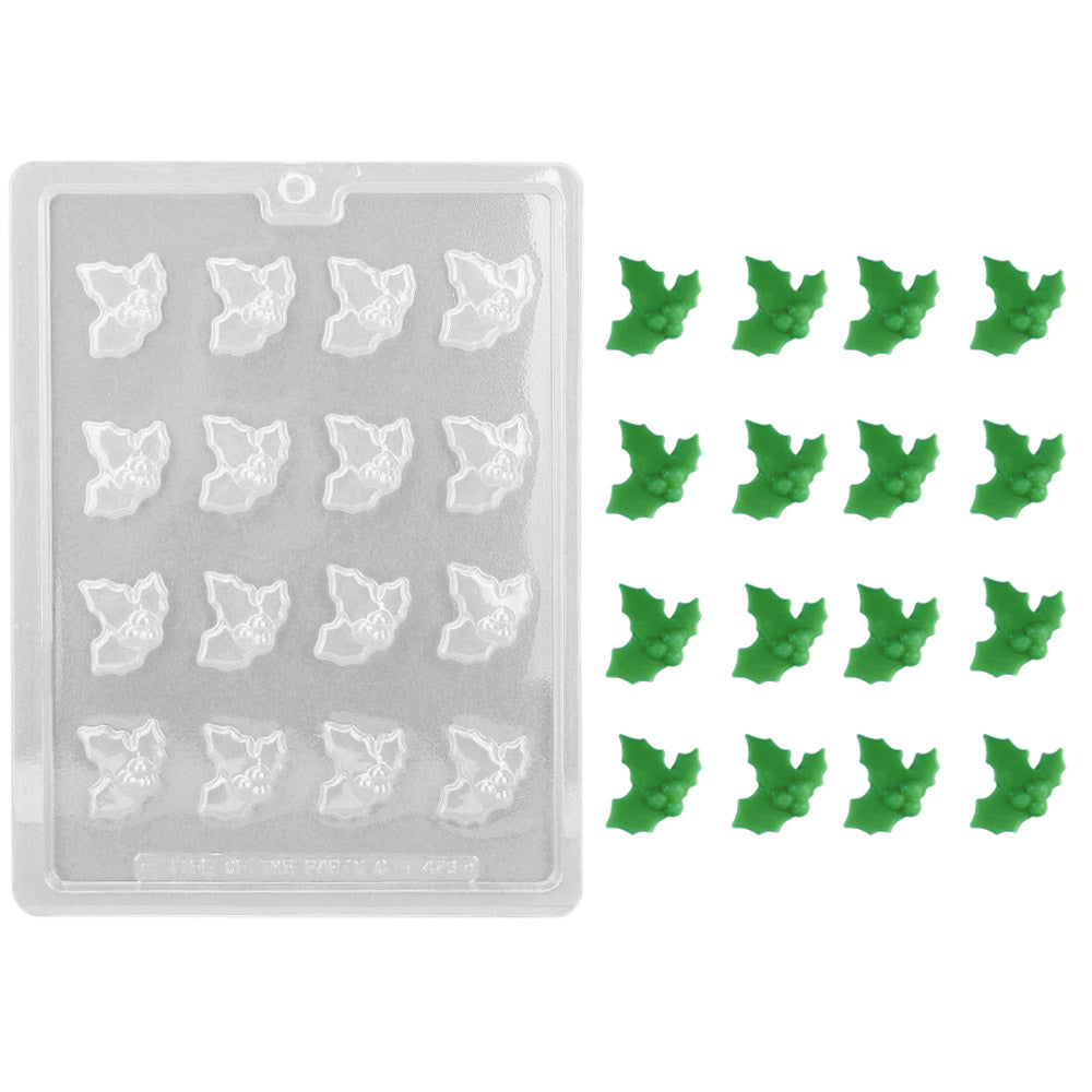 Triple Holly Leaf Chocolate Mold
