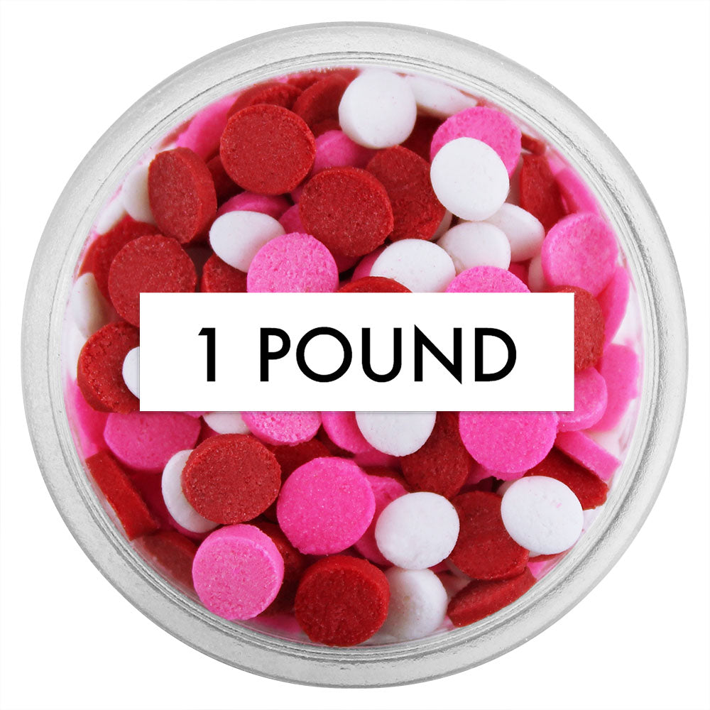 Valentine Confetti Dot Sprinkles 1 LB