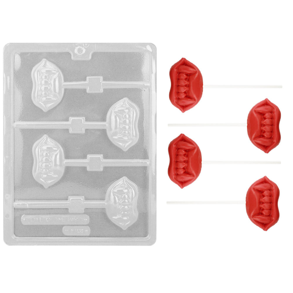 Vampire Lips Lollipop Chocolate Mold