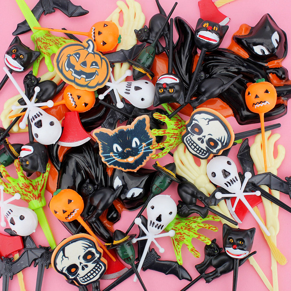 Vintage Halloween Cupcake Pick Assortment