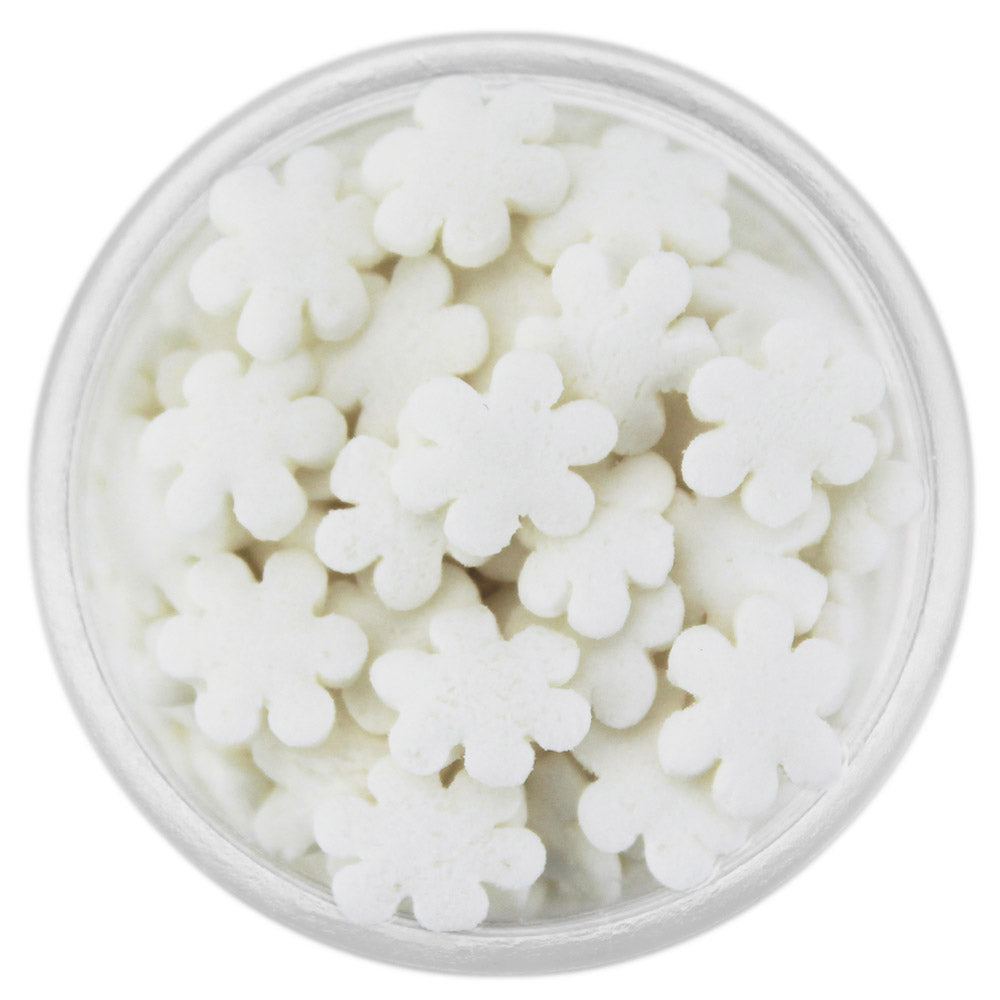 White Fluffy Snowflake Sprinkles