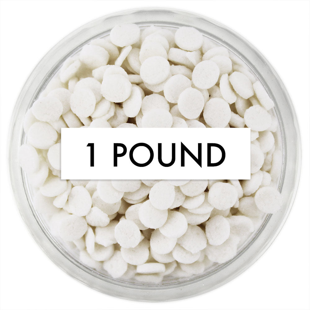 White Mini Confetti Dot Sprinkles 1 LB