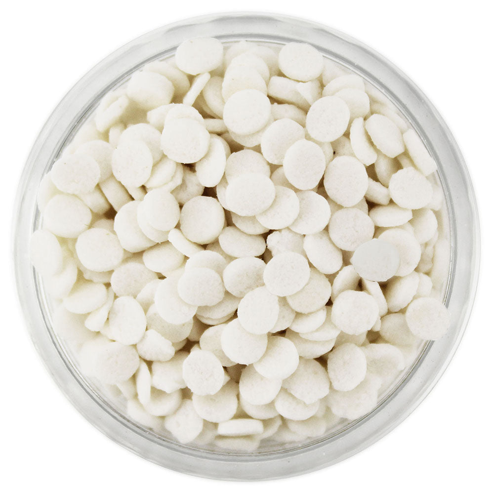 White Confetti Dot Sprinkles