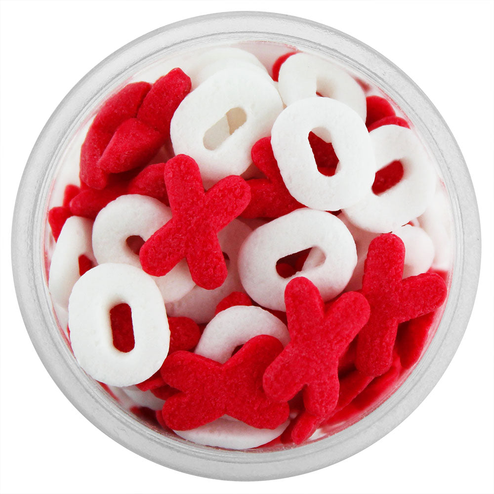 Red & White XOXO Sprinkles