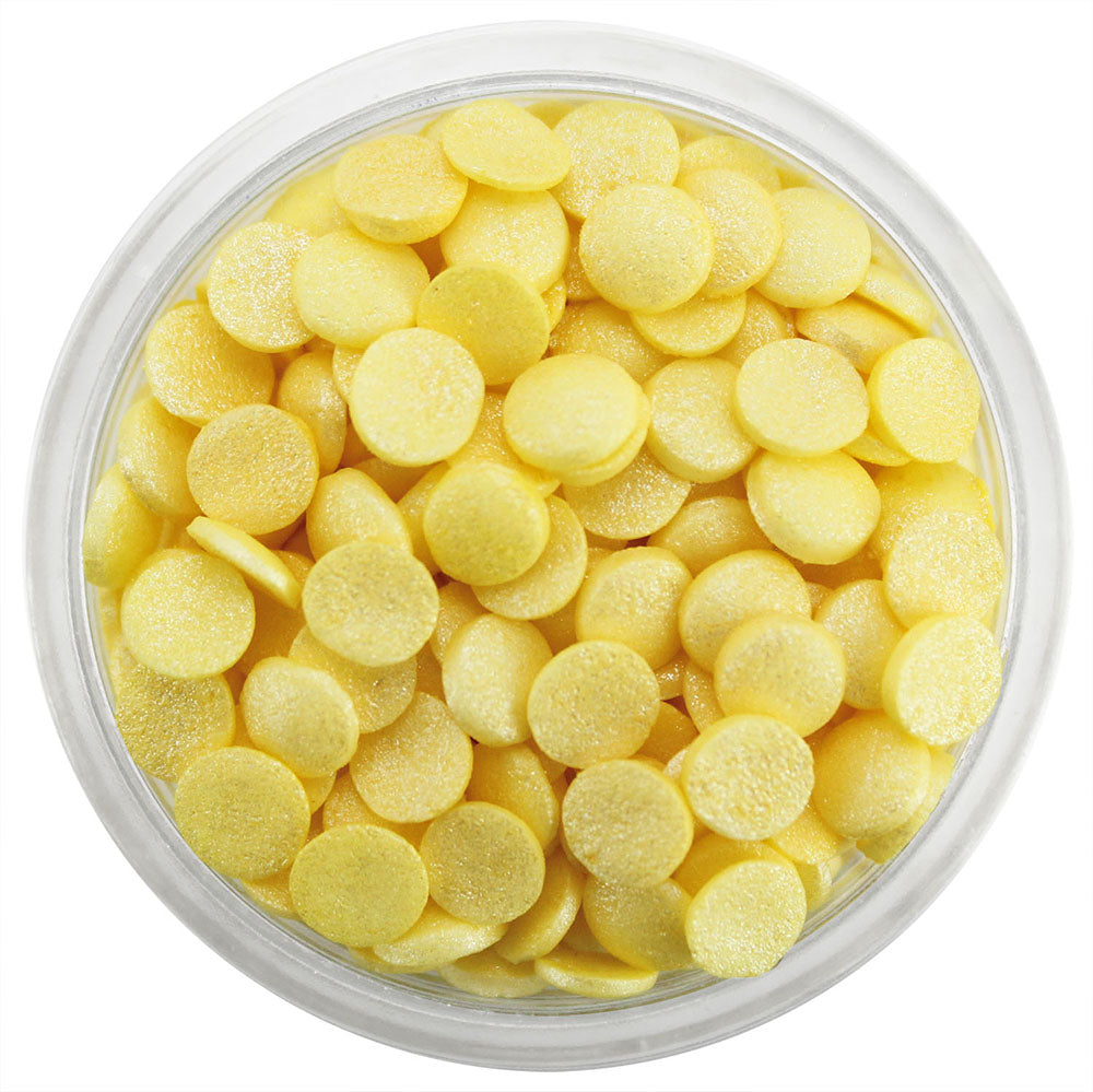 Yellow Shimmer Confetti Dot Sprinkles