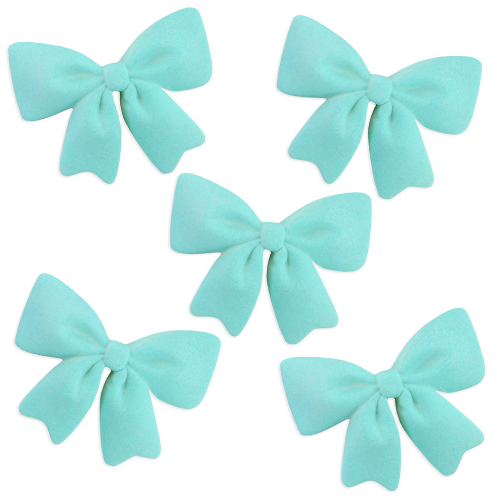 Light Turquoise Fondant Bows