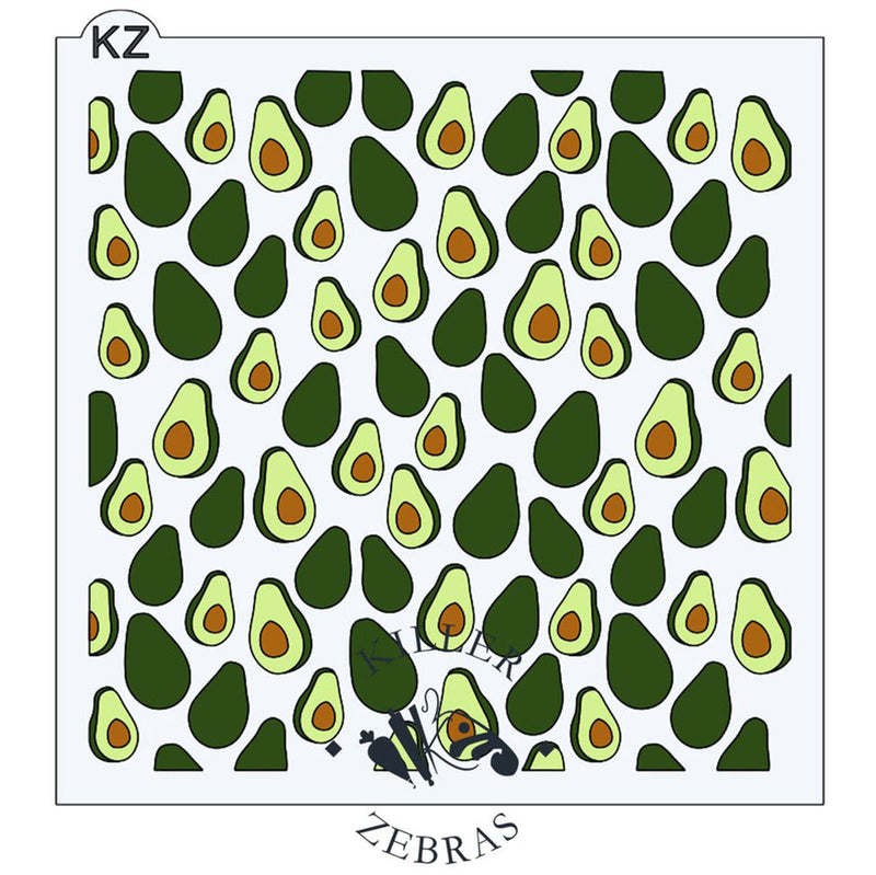 Avocado Cake & Cookie Stencil - 3 Stencils