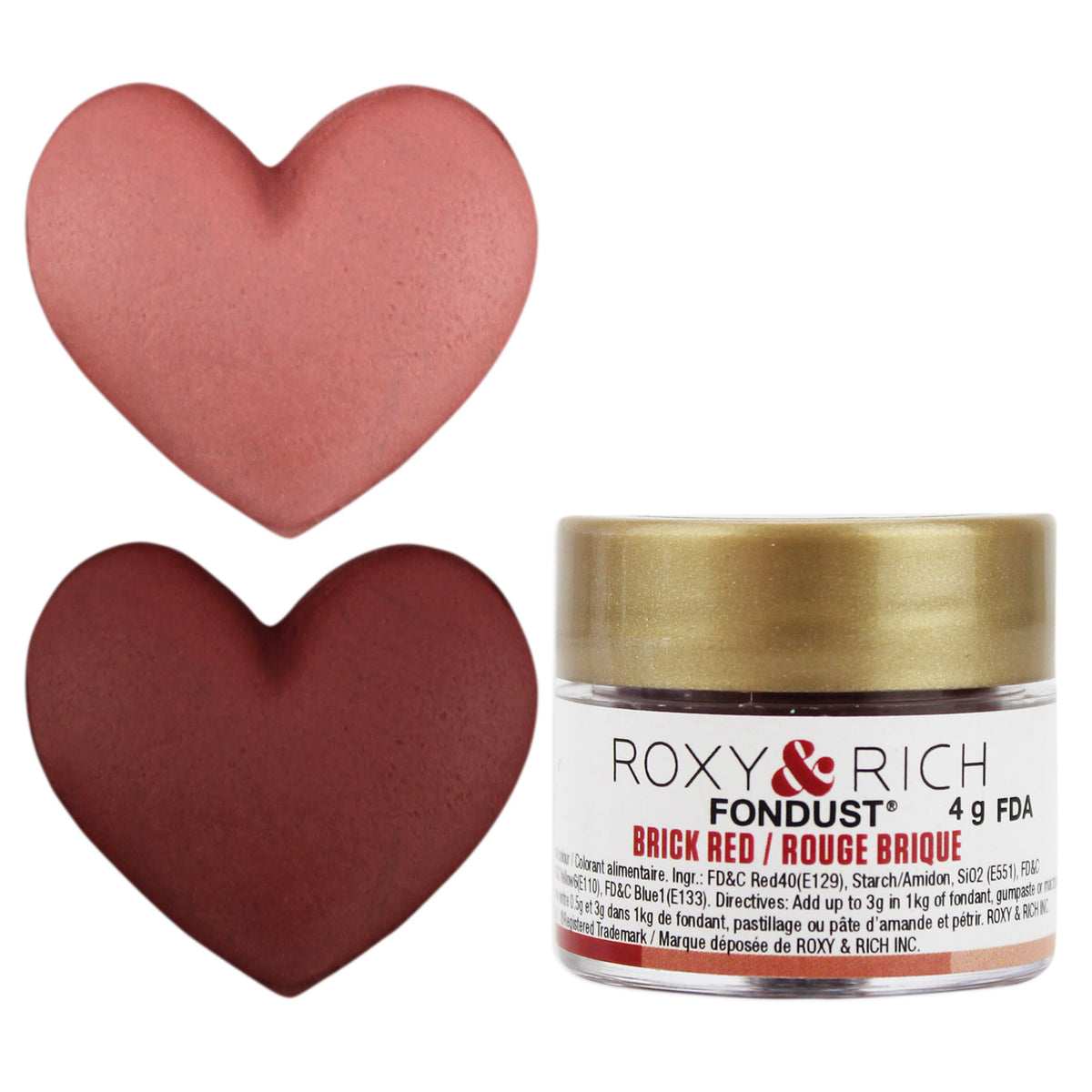 Brick Red Fondust Food Coloring Powder - Roxy & Rich
