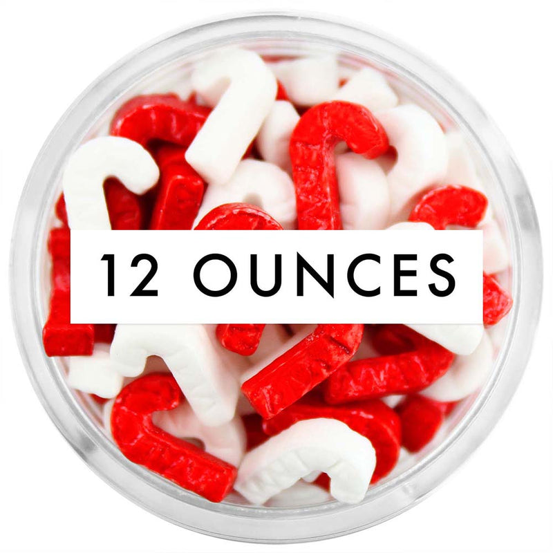 Red & White Candy Cane Candy Sprinkles 12 OZ