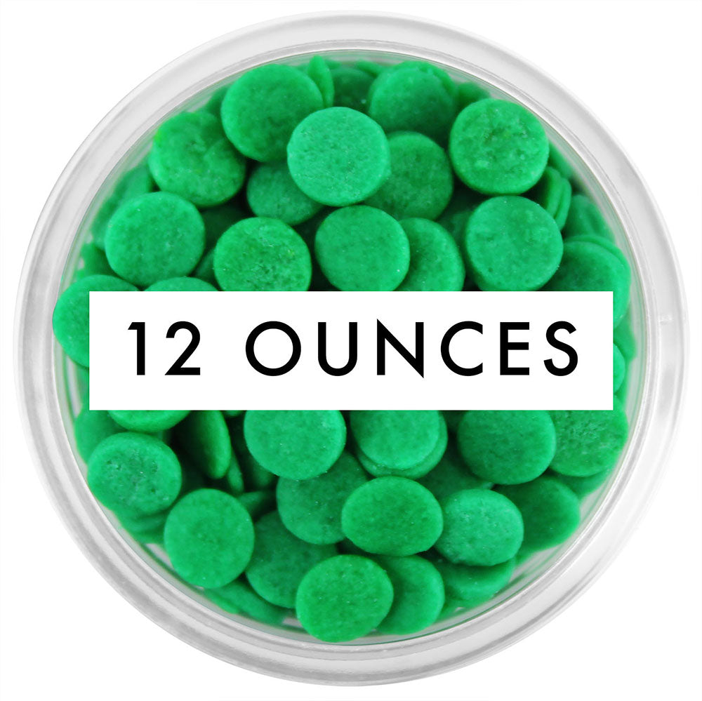 Green Confetti Dot Sprinkles 12 OZ