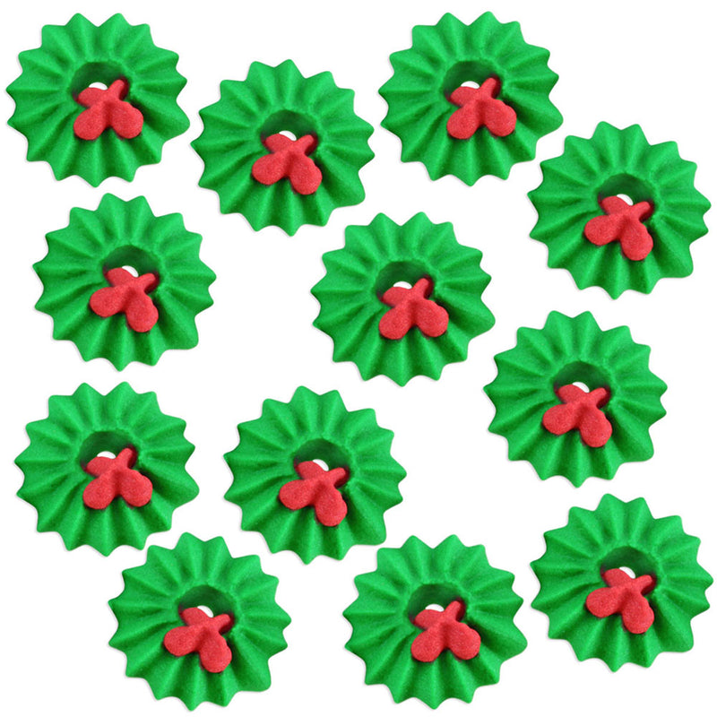 Green Icing Wreaths