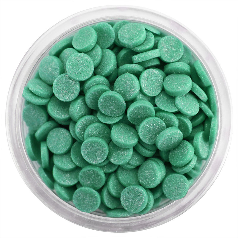 Green Shimmer Confetti Dot Sprinkles